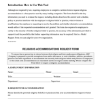 Understanding the Importance of Religious Accommodation Request Form