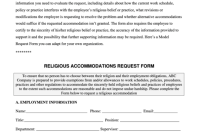 Understanding the Importance of Religious Accommodation Request Form